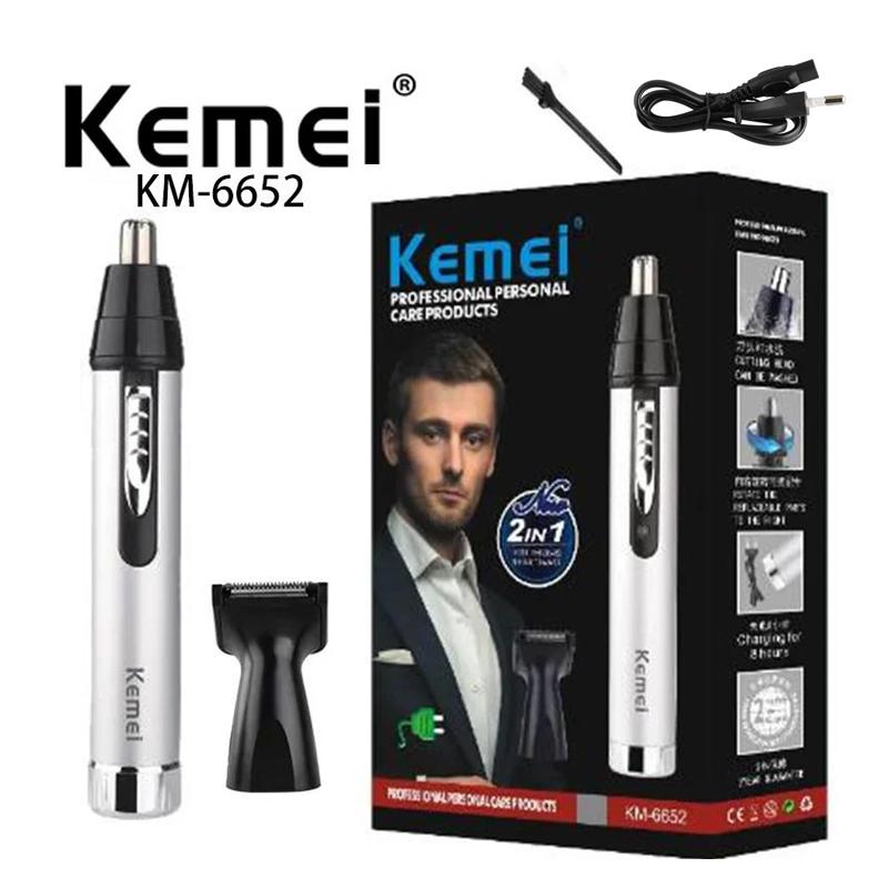 Kemei KM-6652 2в1 профессиональный электрический перезаряжаемый триммер для волос в носу и ушах, бритва, инструменты для личной гигиены для мужчин
Kemei KM-6652 2в1 профессиональный электрический перезаряжаемый триммер для волос в носу и ушах, бритва, инструменты для личной гигиены для мужчин