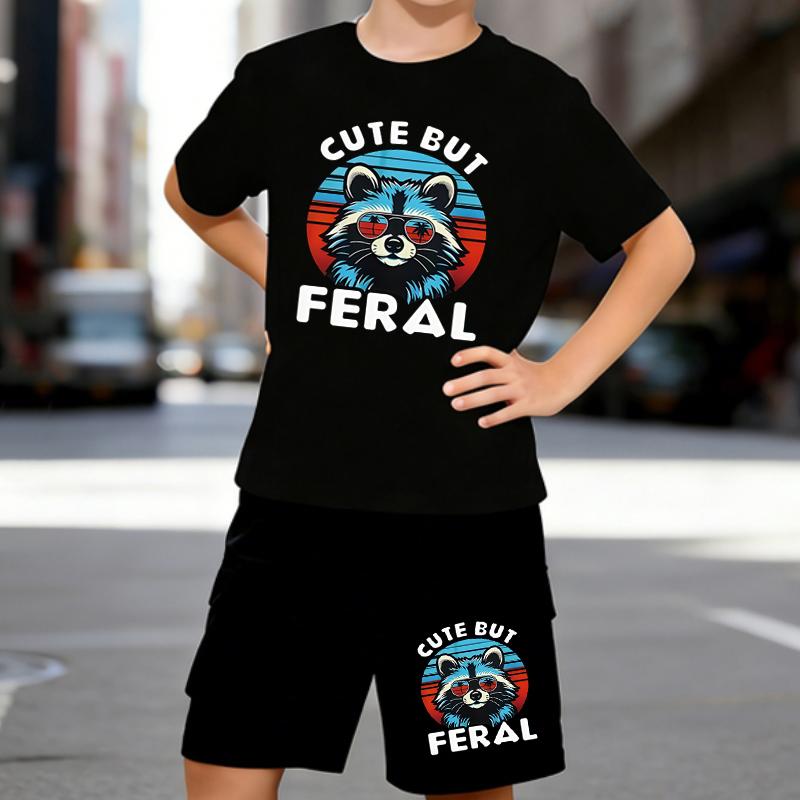 Boys 2 Piece Cute Cartoon Raccoon Printed Outfit, Short Sleeve T-Shirt and Shorts Set for Kids Age 5-14,Black and White Sporty Casual Summer Clothes 5-6 Years чёрный
Boys 2 Piece Cute Cartoon Raccoon Printed Outfit, Short Sleeve T-Shirt and Shorts Set for Kids Age 5-14,Black and White Sporty Casual Summer Clothes 5-6 Years чёрный