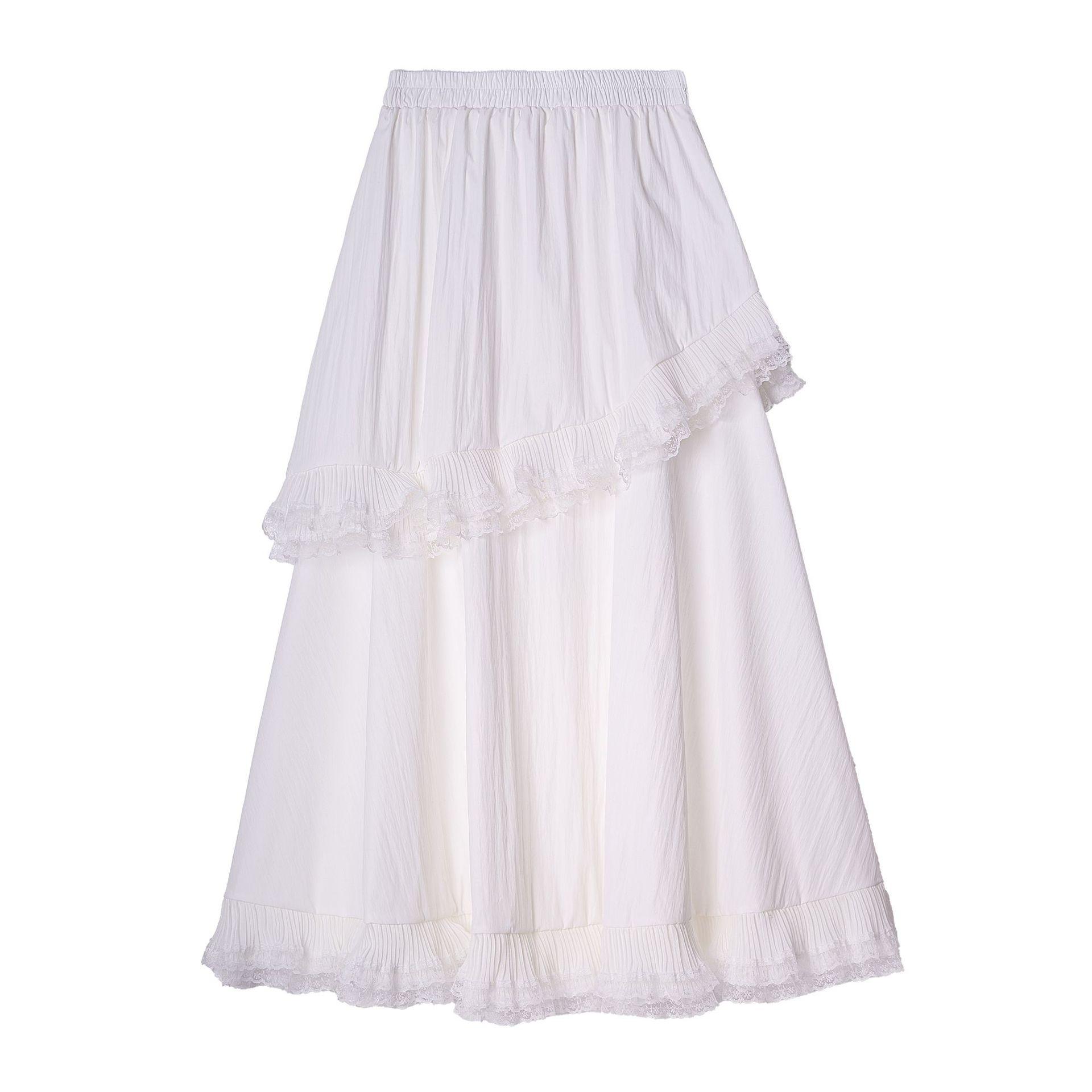 Весна и осень Новая французская юбка премиум-класса с кружевной кромкой, высокая талия, удобная юбка А-образного силуэта, средняя и длинная юбка one size fits all белый
Весна и осень Новая французская юбка премиум-класса с кружевной кромкой, высокая талия, удобная юбка А-образного силуэта, средняя и длинная юбка one size fits all белый