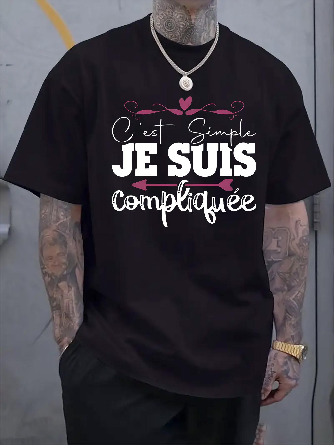 Black Je Suis Compliquée Graphic T-shirt - Casual Crew Neck S
Black Je Suis Compliquée Graphic T-shirt - Casual Crew Neck S