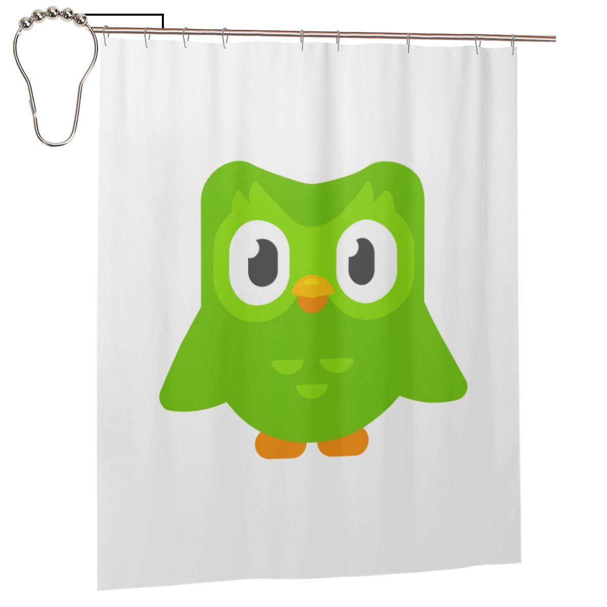Duolingo Owl Duo Shower Curtain Bathroom Polyester Waterproof Bath Curtains With Hooks W60H190(CM)-1 Pcs
Duolingo Owl Duo Shower Curtain Bathroom Polyester Waterproof Bath Curtains With Hooks W60H190(CM)-1 Pcs