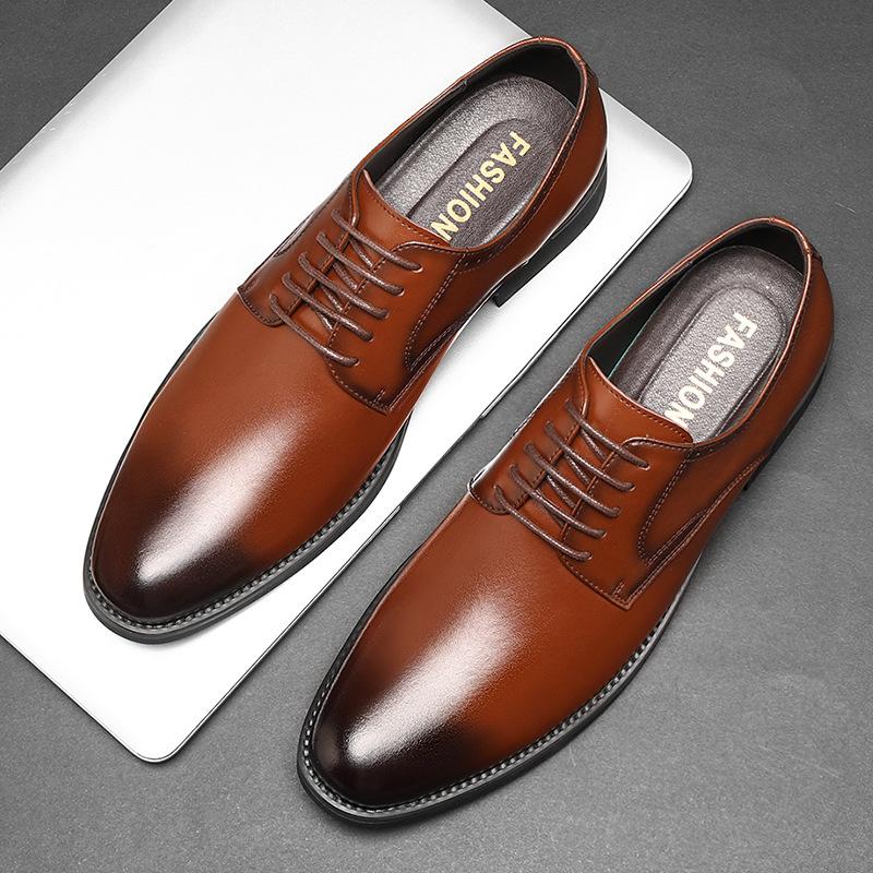 Leather shoes men s 2025 new dress casual shoes breathable men s British pointed groom wedding shoes 37
Leather shoes men s 2025 new dress casual shoes breathable men s British pointed groom wedding shoes 37