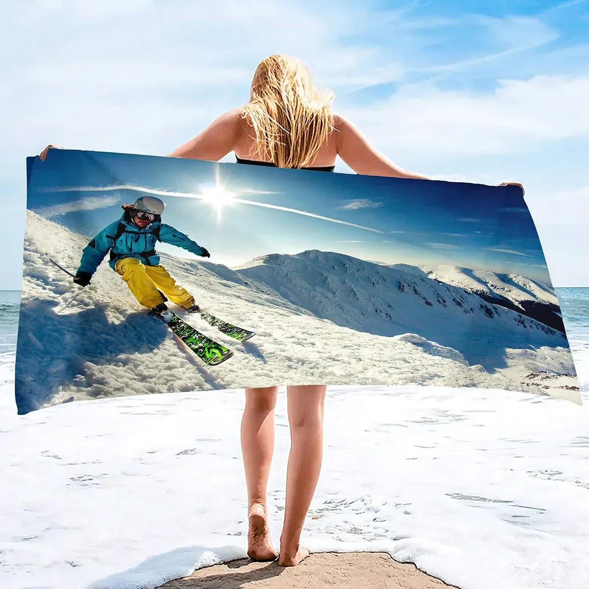 Beach Towel, Ski Print Beach Towel Oversized,Sand Free Microfiber Beach Towel Lightweight,Super Absorbent Pool Towels for Adults W30*H60(CM)
Beach Towel, Ski Print Beach Towel Oversized,Sand Free Microfiber Beach Towel Lightweight,Super Absorbent Pool Towels for Adults W30*H60(CM)