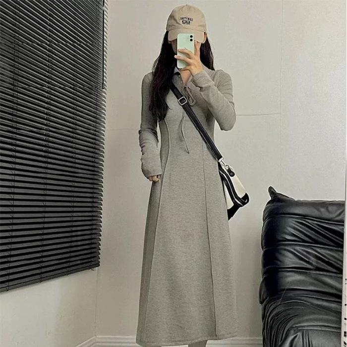 Gray Women s Elegant Waist-Cinched Long Sleeve Dress - Korean Style Spring/Autumn 2026 2X Large серый
Gray Women s Elegant Waist-Cinched Long Sleeve Dress - Korean Style Spring/Autumn 2026 2X Large серый