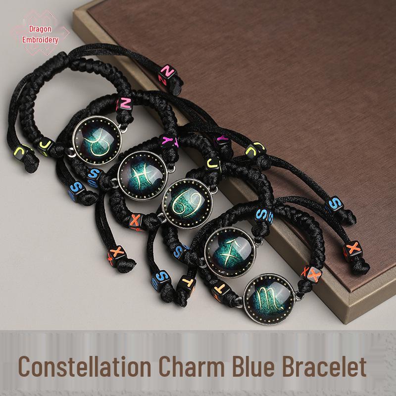 Twelve Constellations Dragon Knot Hand-Woven Glass Beaded Bracelet for Couples, European and American Style, with Gift Box
Twelve Constellations Dragon Knot Hand-Woven Glass Beaded Bracelet for Couples, European and American Style, with Gift Box