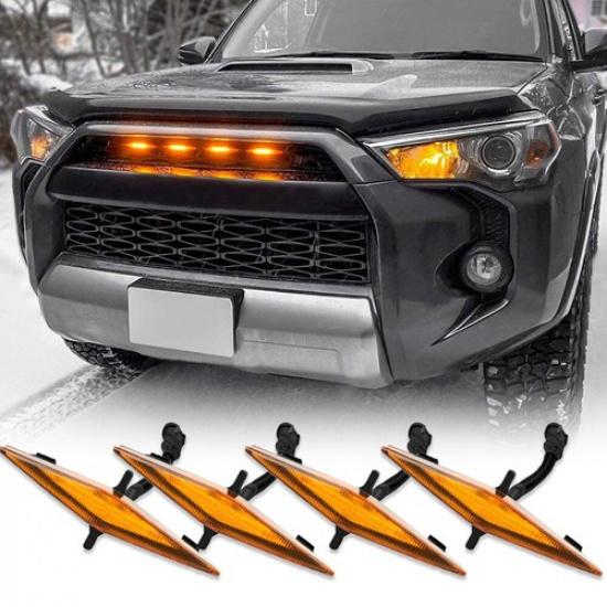 4x Raptor Style Amber Grill LED Lights Kit For Toyota 4Runner TRD Pro 2014-
4x Raptor Style Amber Grill LED Lights Kit For Toyota 4Runner TRD Pro 2014-