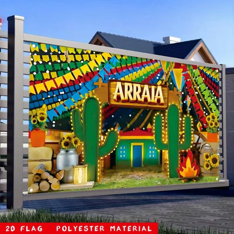 2D Festa Junina Countryside Backdrop with Colorful Pennant Flags for Festivals 47.2x31.5inch/120*80cm
2D Festa Junina Countryside Backdrop with Colorful Pennant Flags for Festivals 47.2x31.5inch/120*80cm