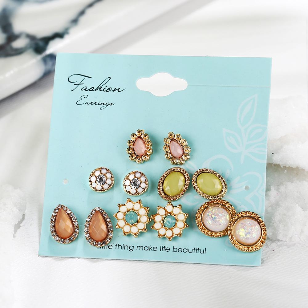 6 Pairs Multicolor Waterdrops Flowers Earrings Ear Stud Set Women Jewelry Multicolor #1
6 Pairs Multicolor Waterdrops Flowers Earrings Ear Stud Set Women Jewelry Multicolor #1