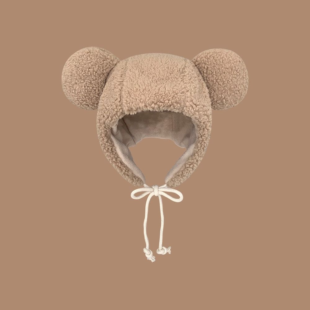 Women Windproof Cute Bear Ears Earflap Hat Solid Beanies Winter Hat Lamb Hair Cap
Women Windproof Cute Bear Ears Earflap Hat Solid Beanies Winter Hat Lamb Hair Cap