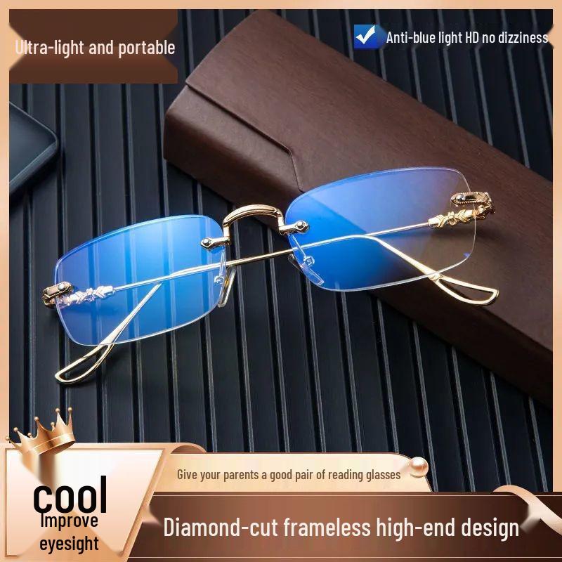 Women s Fashionable Rimless Anti-Blue Light Reading Glasses for a Youthful Look Reading Glasses +3.00 (Age 65-69)
Women s Fashionable Rimless Anti-Blue Light Reading Glasses for a Youthful Look Reading Glasses +3.00 (Age 65-69)