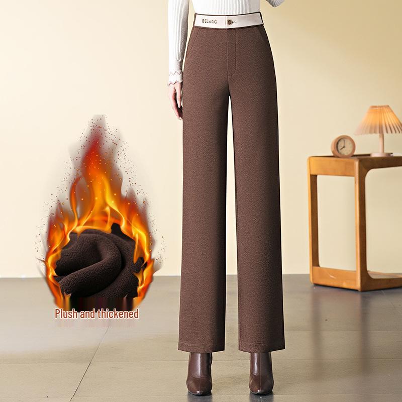 Женские зимние шерстяные брюки прямого кроя с высокой посадкой для мам среднего возраста 29 кофейный
Женские зимние шерстяные брюки прямого кроя с высокой посадкой для мам среднего возраста 29 кофейный