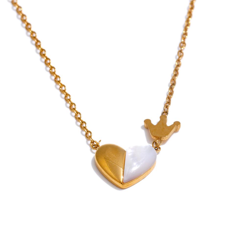 Yhpup Dainty Heat Love Natural Shell Pendant Collar Necklace Stainless Steel Exquisite Fashion Jewelry Best Gift for Her
Yhpup Dainty Heat Love Natural Shell Pendant Collar Necklace Stainless Steel Exquisite Fashion Jewelry Best Gift for Her