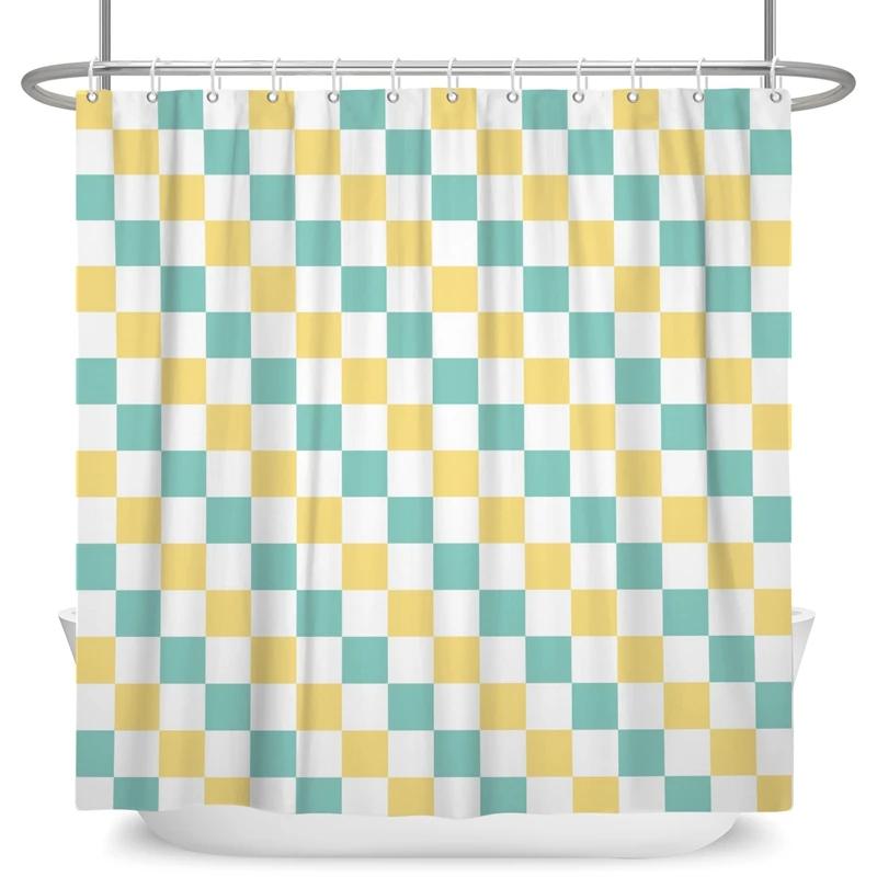 Modern Geometric Shower Curtains Colorful Lattice Shower Curtain Waterproof Polyester Bathtub Screen Bathroom Decor With Hooks W60H190(CM)-1 Pcs
Modern Geometric Shower Curtains Colorful Lattice Shower Curtain Waterproof Polyester Bathtub Screen Bathroom Decor With Hooks W60H190(CM)-1 Pcs