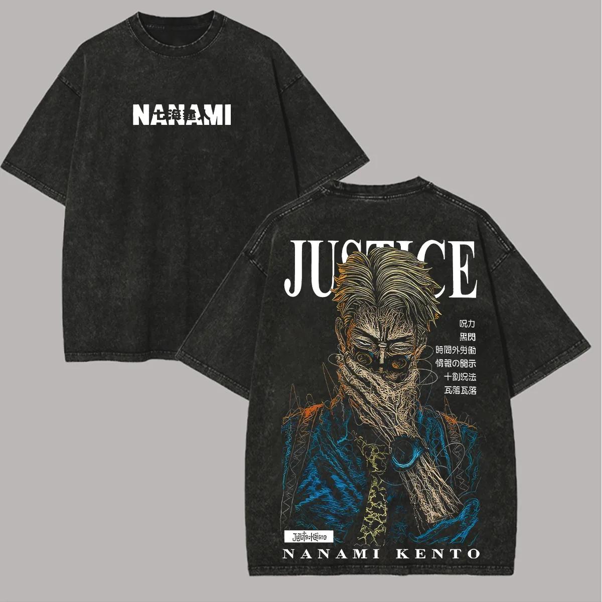 Jujutsu Kaisen Nanami Kento T Shirt Justice Graphic Men Acid Wash Oversized Streetwear Anime Cotton Vintage Top Tee M
Jujutsu Kaisen Nanami Kento T Shirt Justice Graphic Men Acid Wash Oversized Streetwear Anime Cotton Vintage Top Tee M