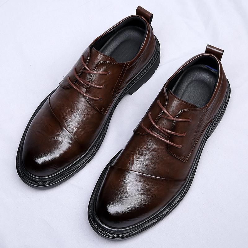 Lace Up Derby Shoes for Men Solid Color Round Toe Low Heel Anti Slip British Style Casual Shoes for Gentlemen 46 коричневий
Lace Up Derby Shoes for Men Solid Color Round Toe Low Heel Anti Slip British Style Casual Shoes for Gentlemen 46 коричневий