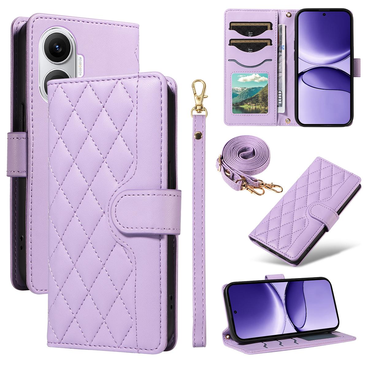 For Xiaomi Poco F7 5G/Xiaomi Redmi Turbo 4 Pro 5G Wallet Case Rhombus Leather Phone Cover with Strap Light Purple
For Xiaomi Poco F7 5G/Xiaomi Redmi Turbo 4 Pro 5G Wallet Case Rhombus Leather Phone Cover with Strap Light Purple