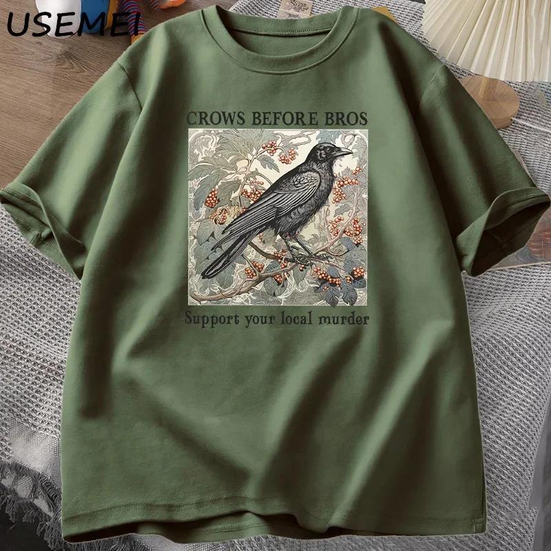 Funny Crows Before Bros Retro T Shirt Women Men Halloween Tshirt Casual Cotton Crewneck Short Sleeve Tee Dark Academia Clothing 4XL
Funny Crows Before Bros Retro T Shirt Women Men Halloween Tshirt Casual Cotton Crewneck Short Sleeve Tee Dark Academia Clothing 4XL