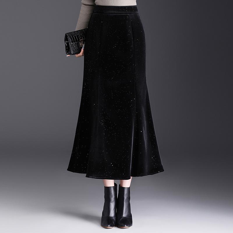 2026 Spring Fashion Sequined Velvet Fishtail Midi Skirt - Slimming, Hip-Hugging, Elegant Style 2XL чорний
2026 Spring Fashion Sequined Velvet Fishtail Midi Skirt - Slimming, Hip-Hugging, Elegant Style 2XL чорний