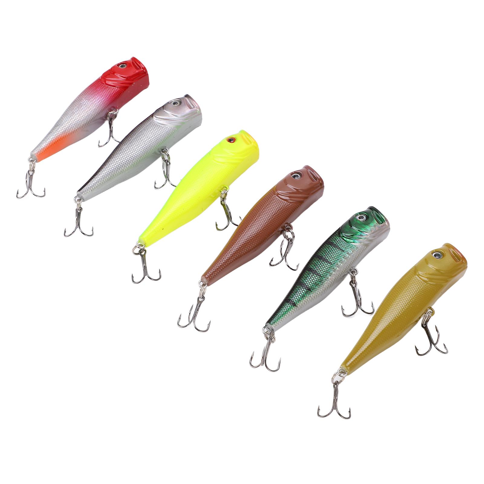 6 Pcs Simulation Popper Fishing Lure Plastic Fishing Bait for Saltwater Freshwater 6 Colors 8.5cm 13.4g
6 Pcs Simulation Popper Fishing Lure Plastic Fishing Bait for Saltwater Freshwater 6 Colors 8.5cm 13.4g