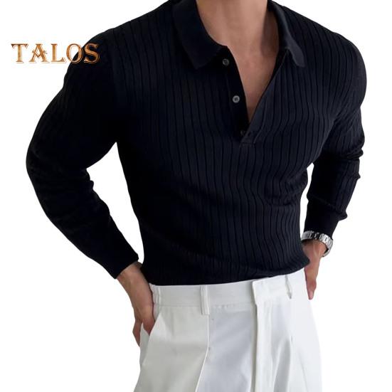 Мужской топ весна-осень с отложным воротником на пуговицах в полоску, трикотажная рубашка с длинными рукавами, однотонная, облегающая, пуловер, повседневная одежда для свиданий M чёрный
Мужской топ весна-осень с отложным воротником на пуговицах в полоску, трикотажная рубашка с длинными рукавами, однотонная, облегающая, пуловер, повседневная одежда для свиданий M чёрный