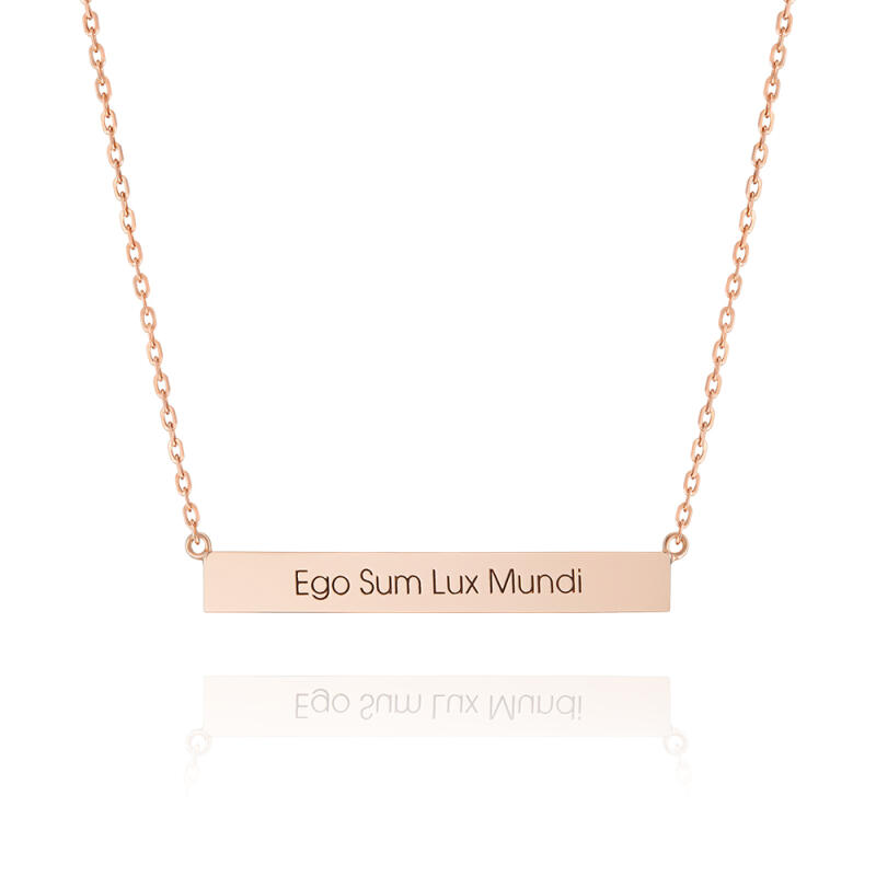 MAISON DE SHE 14K Gold Simple Square Bar Necklace BN03009 Pink Gold
MAISON DE SHE 14K Gold Simple Square Bar Necklace BN03009 Pink Gold