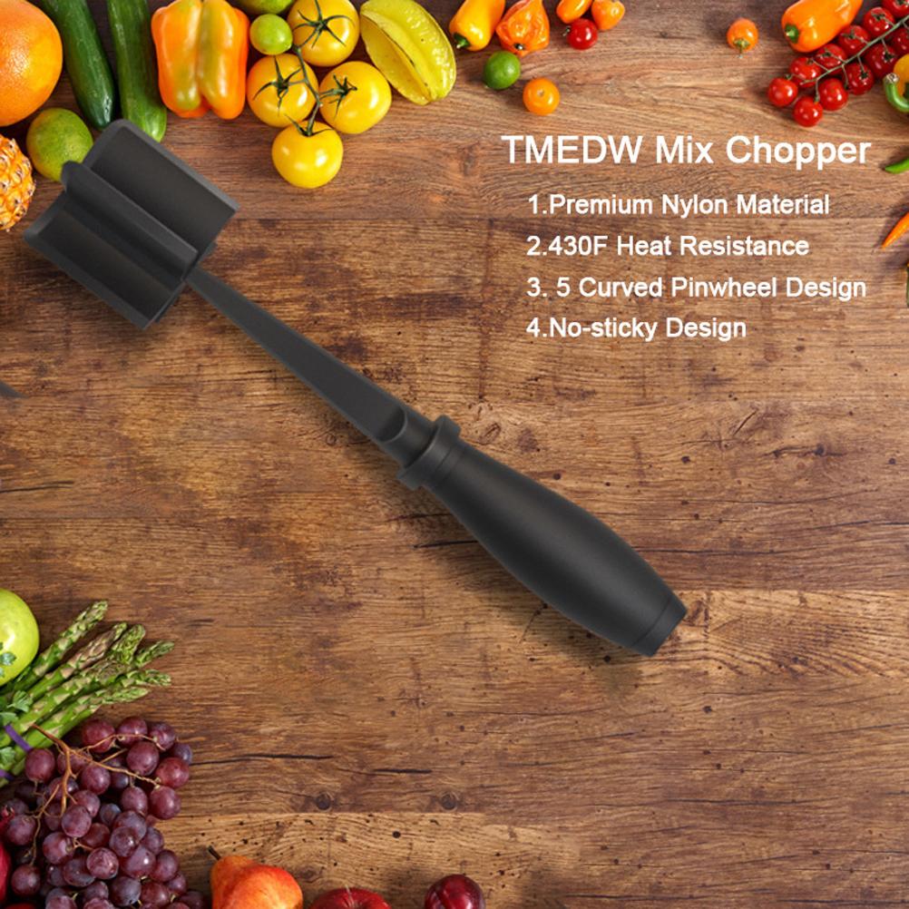 Ground Beef Masher Anti Dirt Helpful Heat Resistant Ground Meat Chopper Sturdy Odorless 5 Curve Blade for Hamburger
Ground Beef Masher Anti Dirt Helpful Heat Resistant Ground Meat Chopper Sturdy Odorless 5 Curve Blade for Hamburger