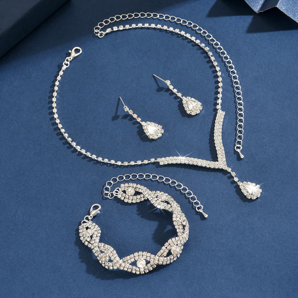 4PC Women s Fashion Simple Water Drop Necklace Earrings Bracelet Jewelry Set Suitable for Wedding, Party, Festival Gifts
4PC Women s Fashion Simple Water Drop Necklace Earrings Bracelet Jewelry Set Suitable for Wedding, Party, Festival Gifts