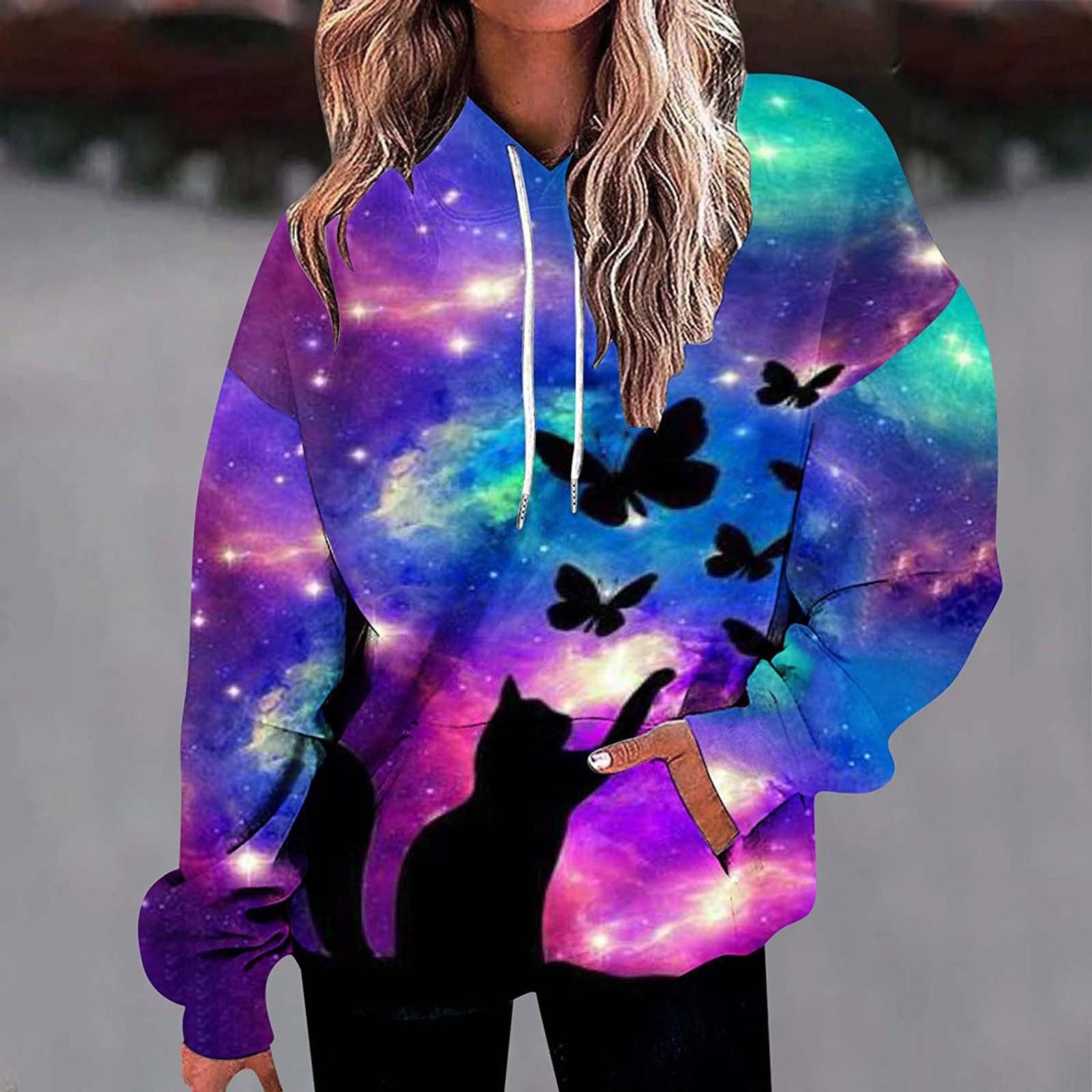 Весняно-осінь 2024 року, новинка, 3D-принт, зоряне небо, котячі елементи, проста толстовка, жіноча шнурова толстовка, вільна повсякденна щоденна толстовка 6XL
Весняно-осінь 2024 року, новинка, 3D-принт, зоряне небо, котячі елементи, проста толстовка, жіноча шнурова толстовка, вільна повсякденна щоденна толстовка 6XL