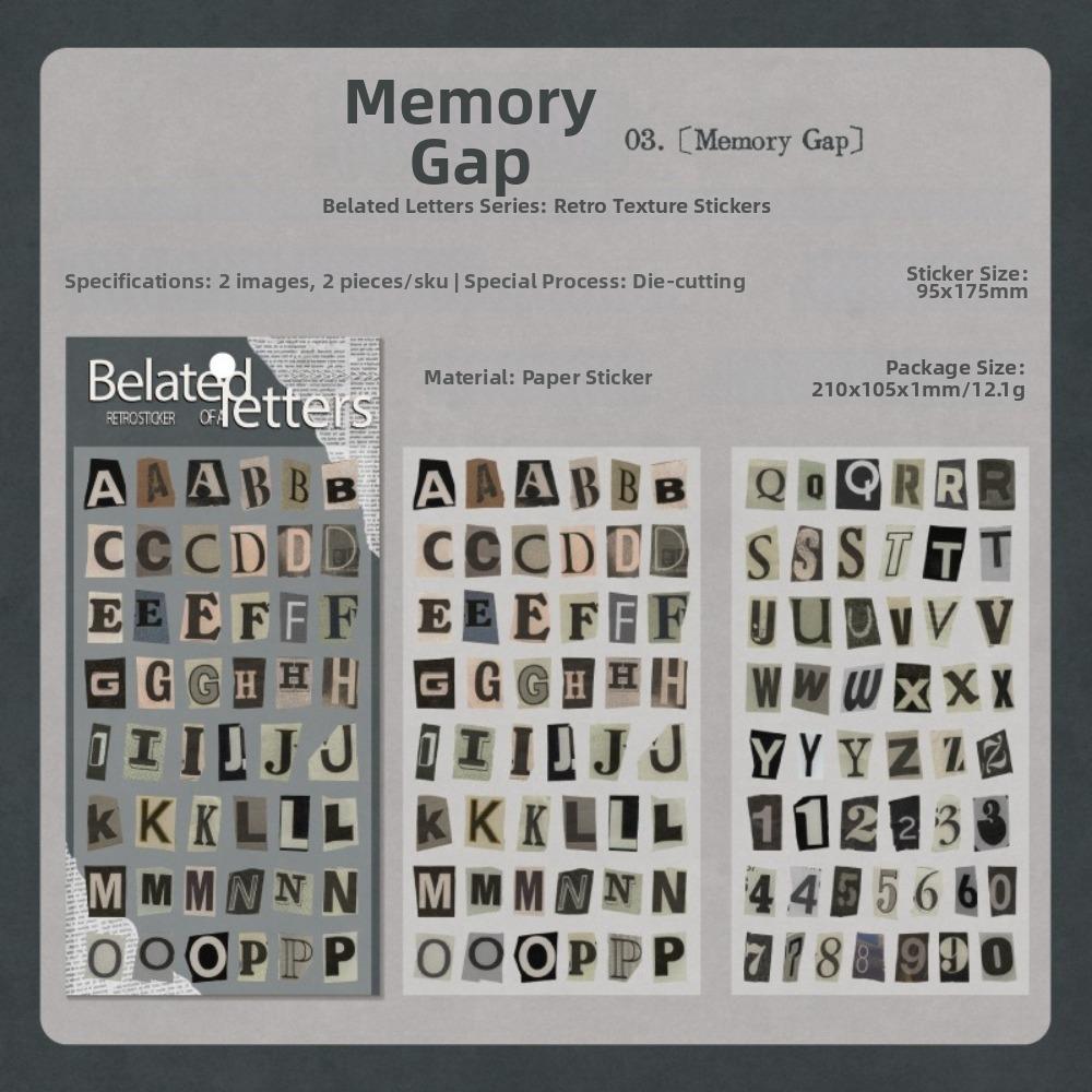 2Pcs/Pack Retro Style Alphabet Stickers Vintage Design 2pcs Pack Symbol Stickers Scrapbook Style English Theme Number Stickers
2Pcs/Pack Retro Style Alphabet Stickers Vintage Design 2pcs Pack Symbol Stickers Scrapbook Style English Theme Number Stickers