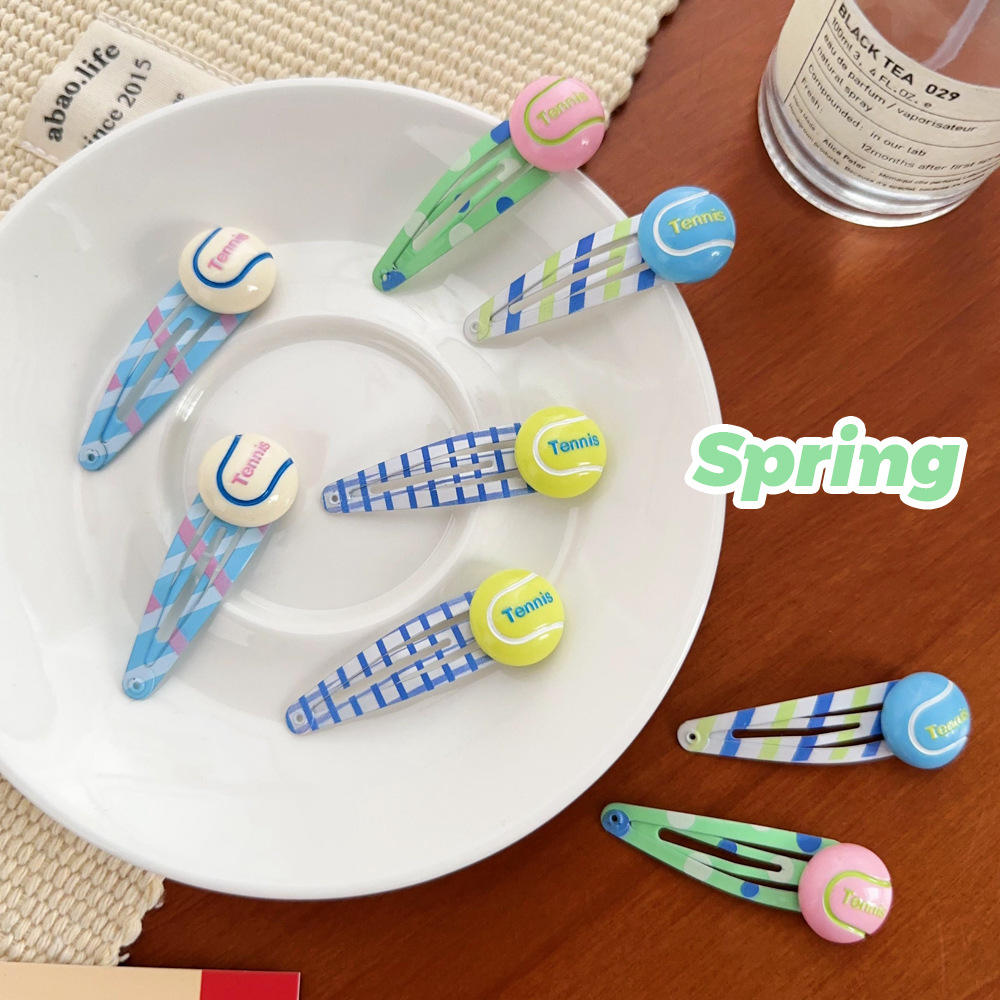 2pcs/set Tennis Ball Hair Clips Cute Lovely Barrettes Colorful Printed Side Pins Hairpin Women Hair Accessories
2pcs/set Tennis Ball Hair Clips Cute Lovely Barrettes Colorful Printed Side Pins Hairpin Women Hair Accessories