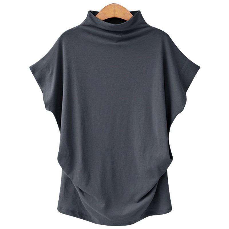 Short-sleeved t-shirt for women s 2 spring and summer new semi-turtleneck medium and long loose large-size women s bat-sleeved top to cover meat 6XL темно-сірий
Short-sleeved t-shirt for women s 2 spring and summer new semi-turtleneck medium and long loose large-size women s bat-sleeved top to cover meat 6XL темно-сірий
