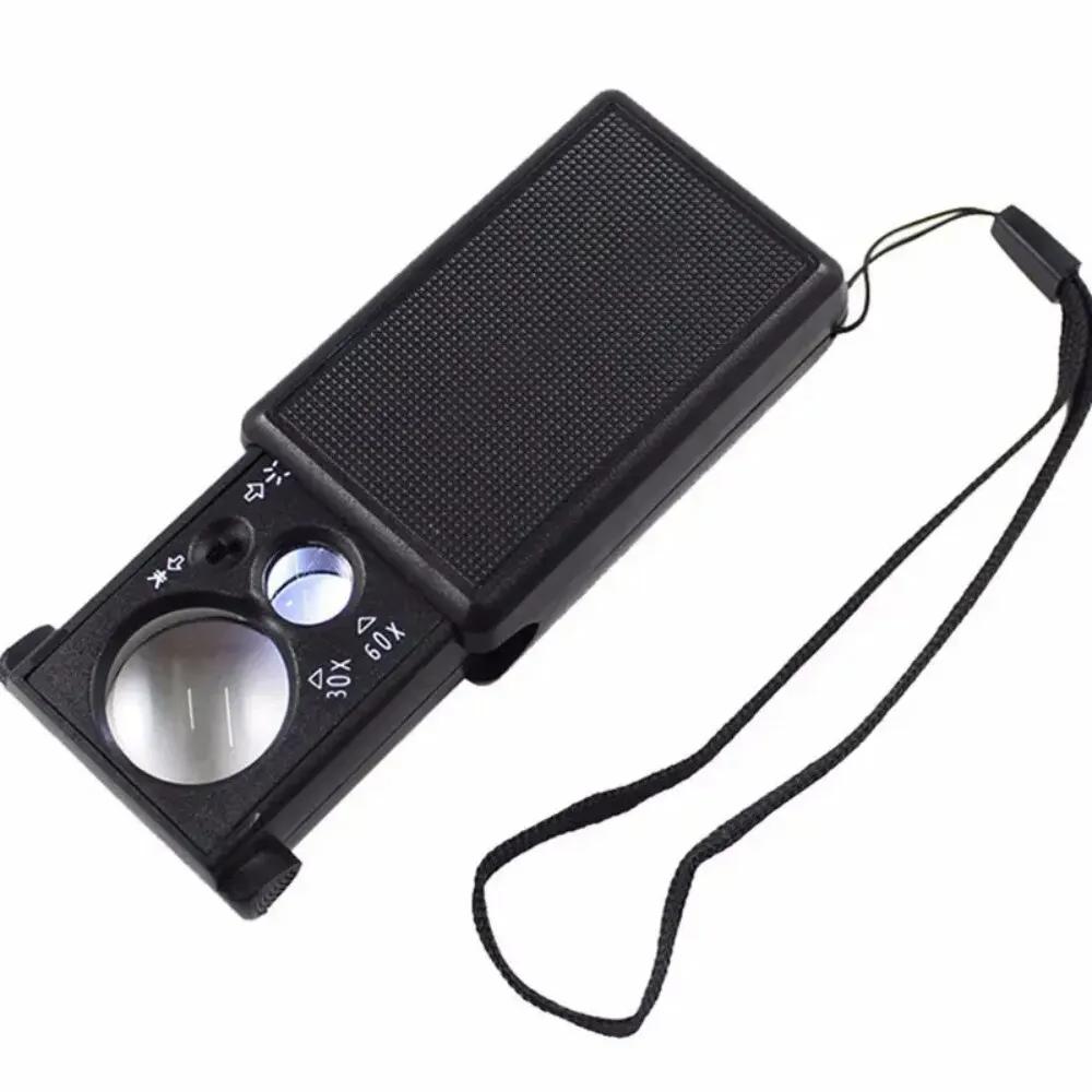 Mini UV Currency Detector Magnifier 30X 60X Handheld Portable LED Light Tool for Jewelry Appraisal and Stamp Reading чорний
Mini UV Currency Detector Magnifier 30X 60X Handheld Portable LED Light Tool for Jewelry Appraisal and Stamp Reading чорний
