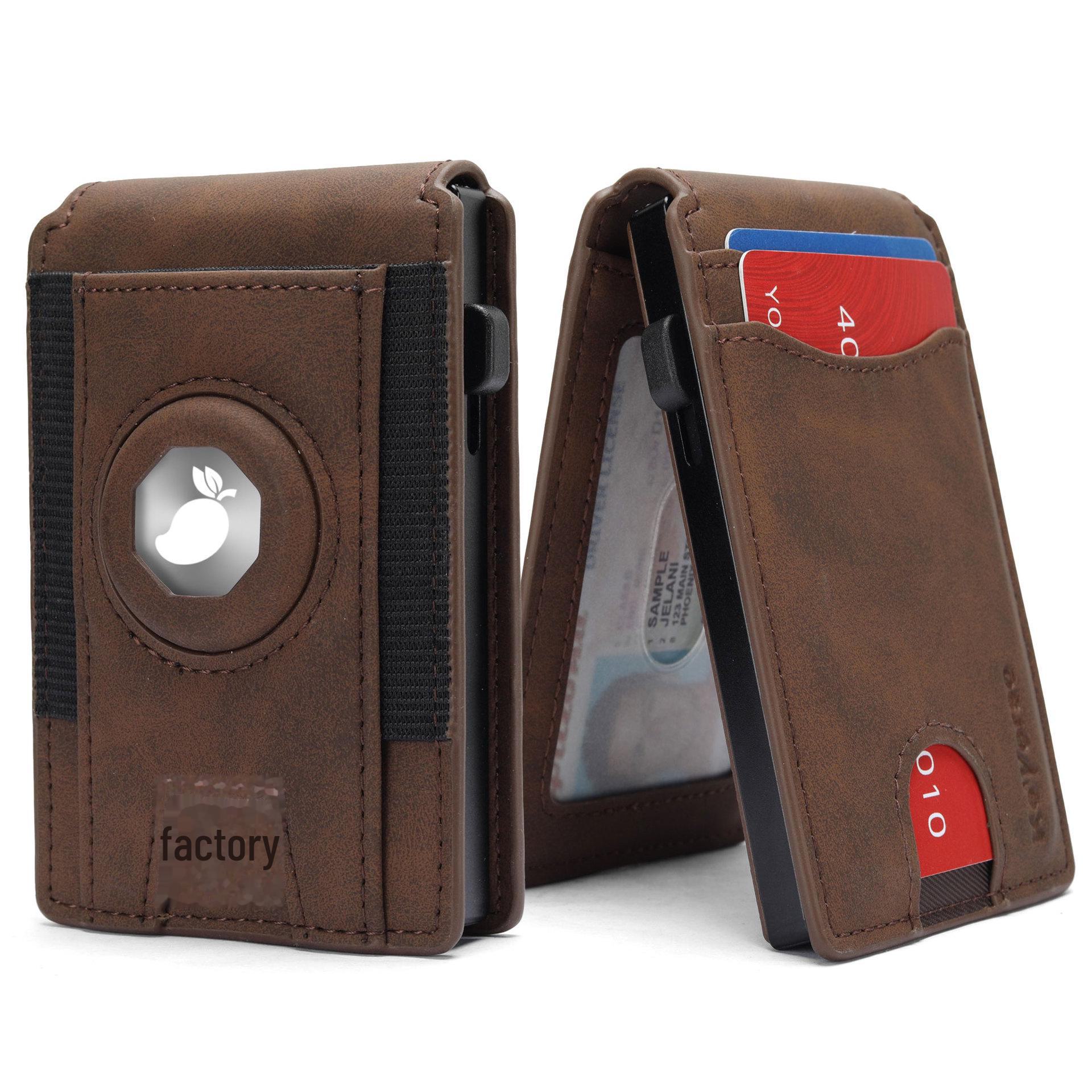 Преміальний чоловічий шкіряний гаманець з магнітним тримачем для кредитних карток та слотом для Airtag темно-коричневого кольору
Преміальний чоловічий шкіряний гаманець з магнітним тримачем для кредитних карток та слотом для Airtag темно-коричневого кольору