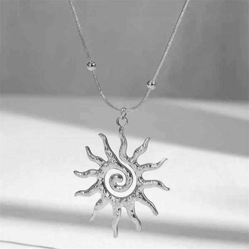 Fashion Vintage Chic Sun Pendant Necklace for Women Stainless Steel Earrings Statement Golden Fashion Jewlery Accessories Gifts
Fashion Vintage Chic Sun Pendant Necklace for Women Stainless Steel Earrings Statement Golden Fashion Jewlery Accessories Gifts