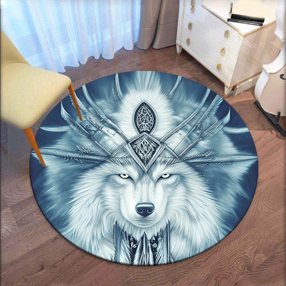 Wolf Spirit Warrior Feather Headdress Sticker DecalRound Non-Slip chair mat chair carpet for office Rugs for Office Decor Gift For Valentine s Day Mot 80cm by 80cm
Wolf Spirit Warrior Feather Headdress Sticker DecalRound Non-Slip chair mat chair carpet for office Rugs for Office Decor Gift For Valentine s Day Mot 80cm by 80cm