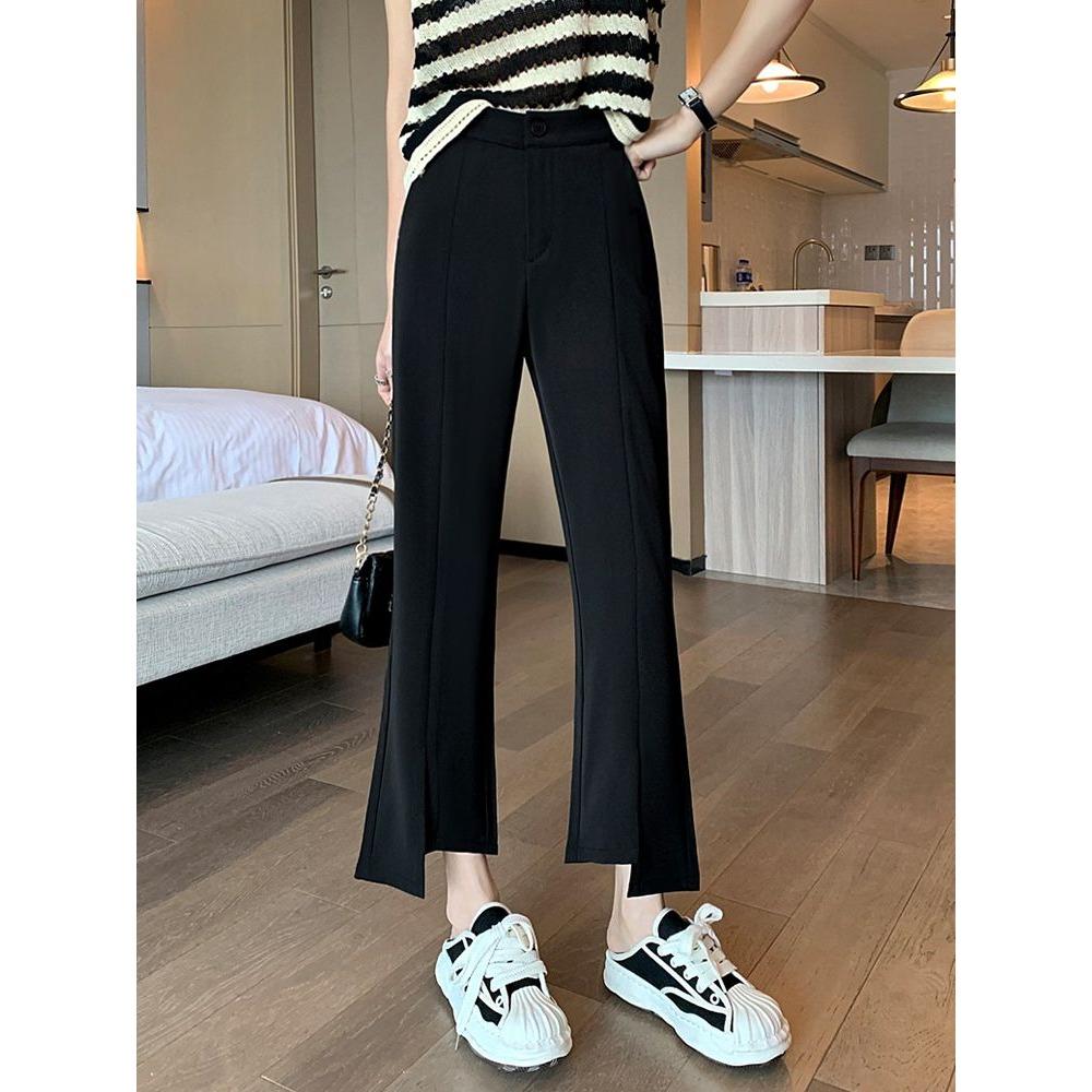 Брюки-клеш с разрезом в шаговом шве, тонкие летние, от маленьких до больших размеров, с высокой посадкой, стройнящие, драпированные, повседневные костюмные брюки 5XL чёрный
Брюки-клеш с разрезом в шаговом шве, тонкие летние, от маленьких до больших размеров, с высокой посадкой, стройнящие, драпированные, повседневные костюмные брюки 5XL чёрный