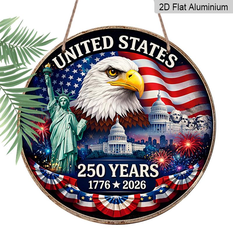 2D Flat, 1pc Round Aluminum Sign for The American 250Th Anniversary, A Patriotic Aluminium Art Decoration for The Home, Celebraaluminiumg American 7.87*7.87 inchs
2D Flat, 1pc Round Aluminum Sign for The American 250Th Anniversary, A Patriotic Aluminium Art Decoration for The Home, Celebraaluminiumg American 7.87*7.87 inchs