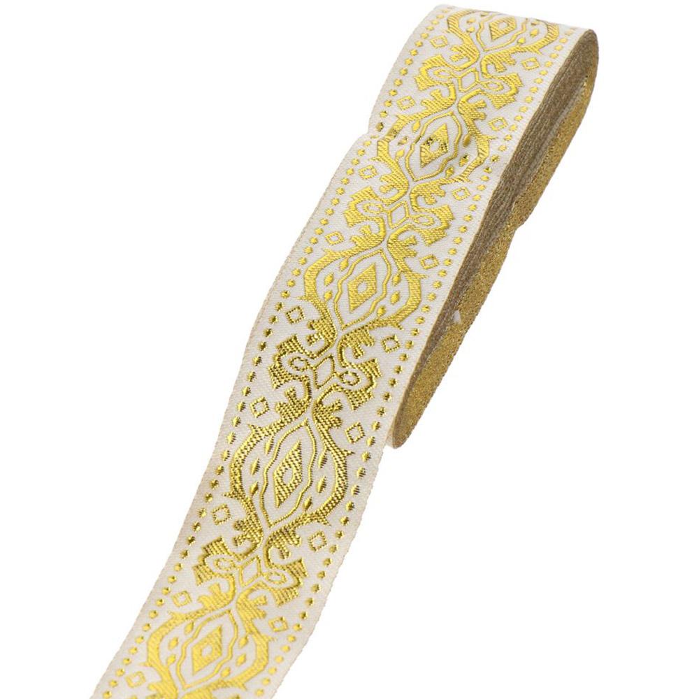 7.6 Yards White Gold Jacquard Ribbon Black Gold 1.3 Inch Wide Fabri Ribbon Woven Ribbon for DIY Clothes Sewing
7.6 Yards White Gold Jacquard Ribbon Black Gold 1.3 Inch Wide Fabri Ribbon Woven Ribbon for DIY Clothes Sewing
