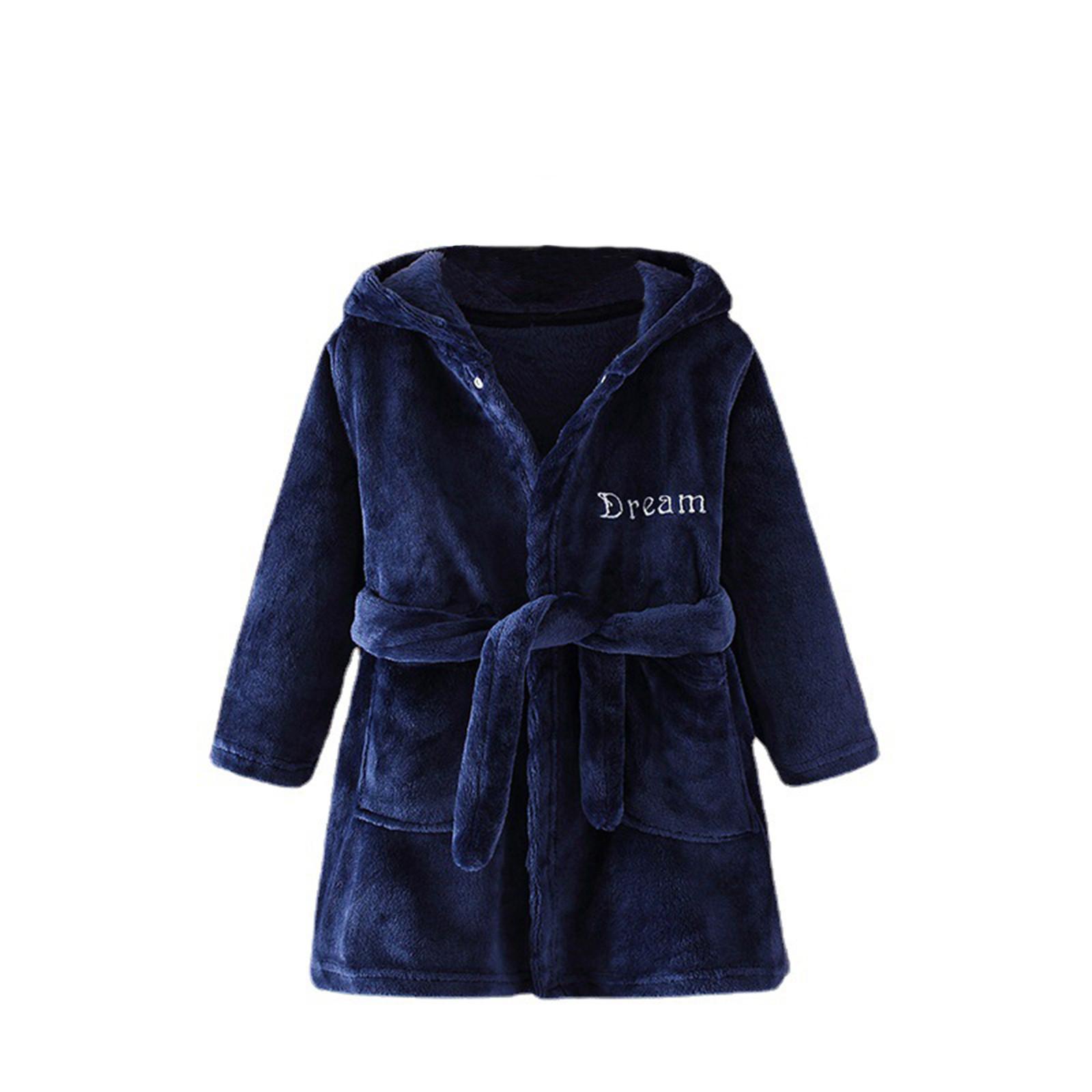 Толстый теплый фланелевый халат с капюшоном для маленьких мальчиков и девочек Ночной халат Пижамы 140 тёмно-синий
Толстый теплый фланелевый халат с капюшоном для маленьких мальчиков и девочек Ночной халат Пижамы 140 тёмно-синий