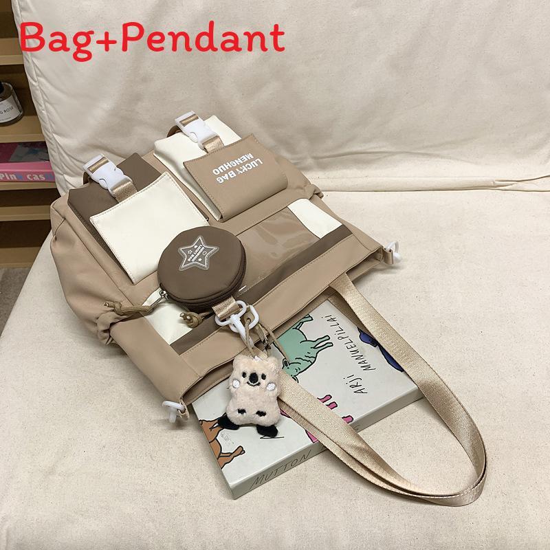 College Style Backpack With Color Block Design And Padded Shoulder Straps For School Use Khaki B
College Style Backpack With Color Block Design And Padded Shoulder Straps For School Use Khaki B