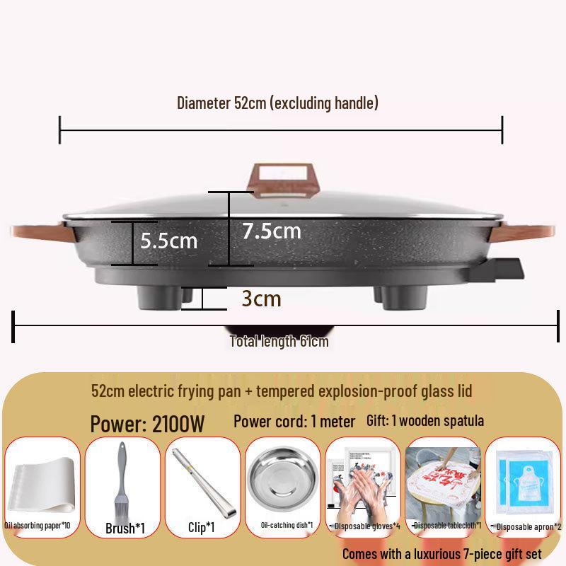 New XL Electric Crepe Maker & Multifunctional Pancake Frying Pan for Dumplings
New XL Electric Crepe Maker & Multifunctional Pancake Frying Pan for Dumplings