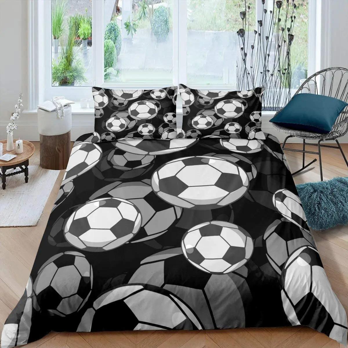 Soccer Duvet Cover Set King Queen Full Size Football Pattern Polyester Comforter Bedding Set for Kids Teens Soccer Lover EU Single(135*200cm)3pcs
Soccer Duvet Cover Set King Queen Full Size Football Pattern Polyester Comforter Bedding Set for Kids Teens Soccer Lover EU Single(135*200cm)3pcs