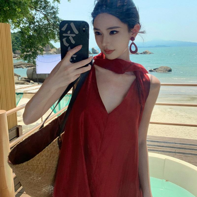 Hepburn s Little Red Dress Is Good-looking Seaside Vacation Dress, The Female Collar Is White, Loose and Elegant, Streamer Fairy Dress. S бордовый
Hepburn s Little Red Dress Is Good-looking Seaside Vacation Dress, The Female Collar Is White, Loose and Elegant, Streamer Fairy Dress. S бордовый