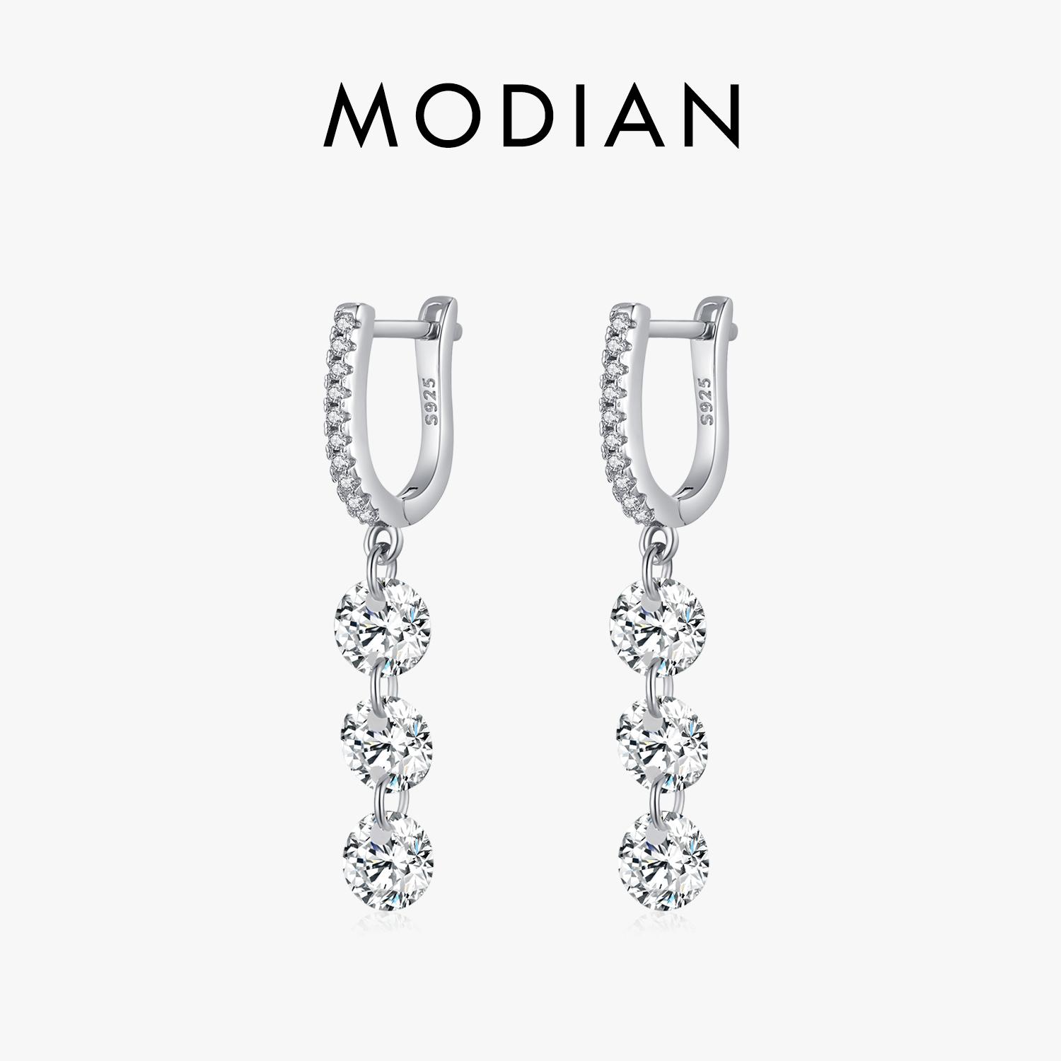 Modian 925 Sterling Zilveren Sprankelende Luxe Clear Cz Swing Bengelen Oorbellen Klassieke Bruiloft Oorbellen Voor Vrouwen Sieraden
Modian 925 Sterling Zilveren Sprankelende Luxe Clear Cz Swing Bengelen Oorbellen Klassieke Bruiloft Oorbellen Voor Vrouwen Sieraden