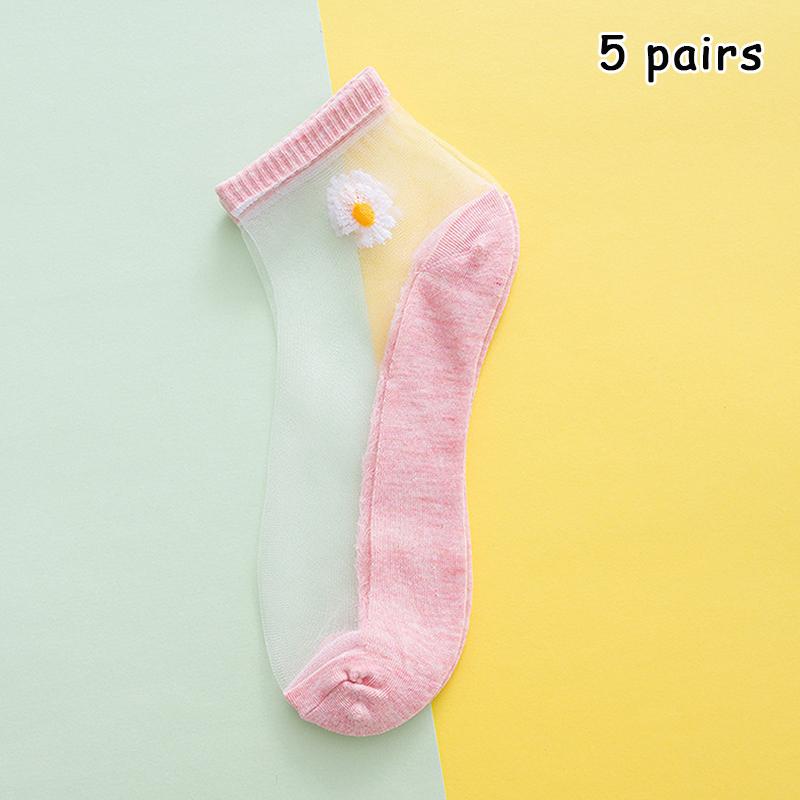 5Pairs Cute Little Daisy Silk Socks Kawaii Embroidery Daisy Socks Spring Summer Thin Socks Breathable Anti-Stink Socks
5Pairs Cute Little Daisy Silk Socks Kawaii Embroidery Daisy Socks Spring Summer Thin Socks Breathable Anti-Stink Socks