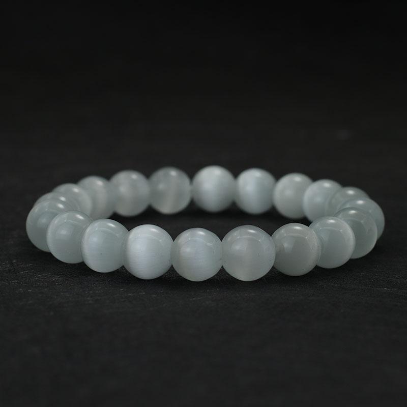 Noter 100% Natural White Cat Eyes Stone Bracelet Unisex 4/6/8/10/12mm Smooth Beaded Braslet Gifts For Lovers Moonstone Braclet
Noter 100% Natural White Cat Eyes Stone Bracelet Unisex 4/6/8/10/12mm Smooth Beaded Braslet Gifts For Lovers Moonstone Braclet