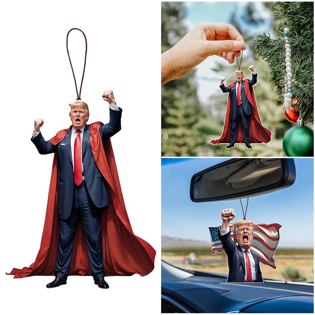 Acrylic Trump Car Hanging Ornament Trump Presidential Pendant Trump America Presidential Election Decor Prop for Car Mirror
Acrylic Trump Car Hanging Ornament Trump Presidential Pendant Trump America Presidential Election Decor Prop for Car Mirror