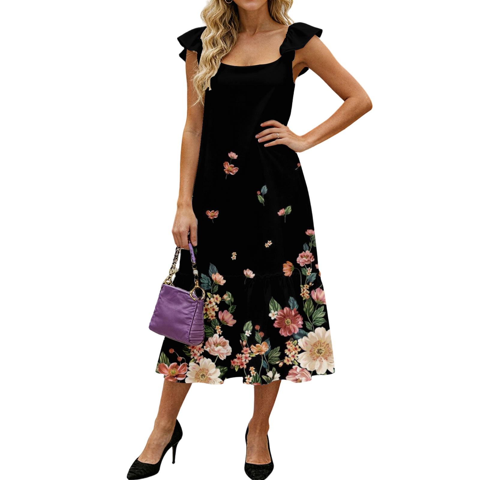 Women s Fashion Loose Mid-length Ruffled Flying Sleeve Vintage Printed Dress XL чорний
Women s Fashion Loose Mid-length Ruffled Flying Sleeve Vintage Printed Dress XL чорний