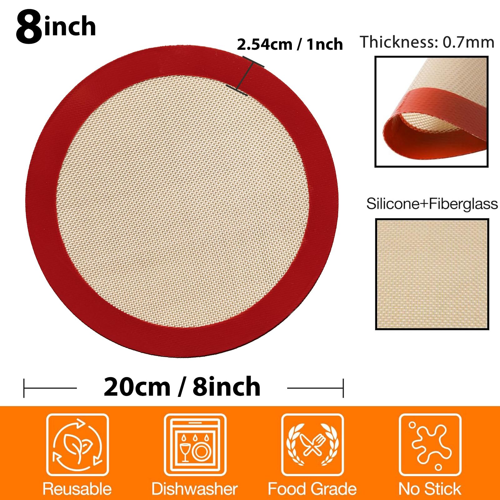 8/9/10inch Round Silicone Baking Mat, Non-Stick Reusable Sheet Liners for Air Fryer, Oven, Baking Pans, for Cake/Pizza/Pastry 1 Piece
8/9/10inch Round Silicone Baking Mat, Non-Stick Reusable Sheet Liners for Air Fryer, Oven, Baking Pans, for Cake/Pizza/Pastry 1 Piece
