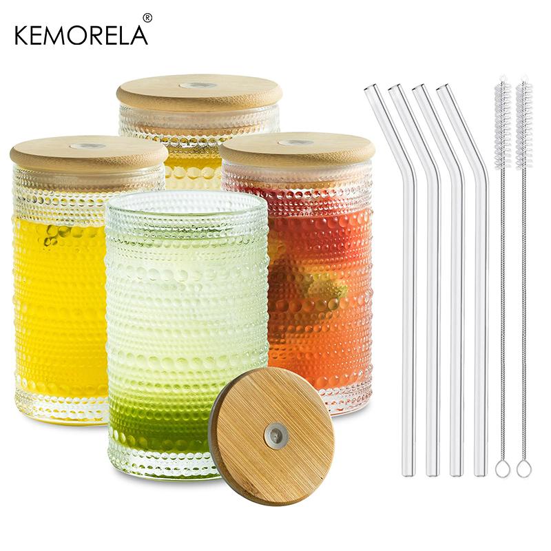4PCS Hobnail Highball 12Oz Glasses Embossed Beaded Glass Cups with Lids and Straws For Cocktails Margaritas Beer Juice and More 301-400ml
4PCS Hobnail Highball 12Oz Glasses Embossed Beaded Glass Cups with Lids and Straws For Cocktails Margaritas Beer Juice and More 301-400ml